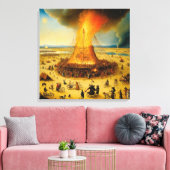 Toile Canvas Burning Man in Boschian Vision (Insitu(Salon))