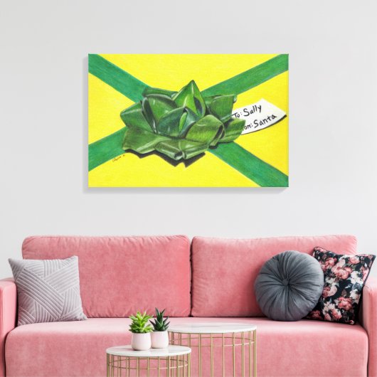 Toile Canvas cadeau de Noël enrobé (Insitu(Salon))
