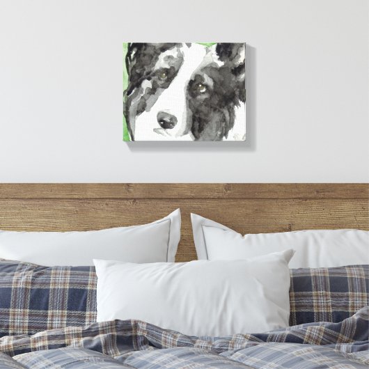 Toile Canvas Chien Art Avec Bordure Collie (Insitu(Chambre))