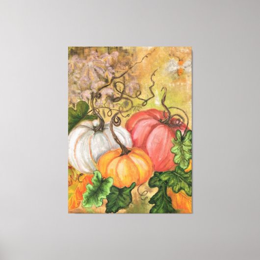 Toile Canvas citrouille Imprimer Halloween - Peinture (Recto)