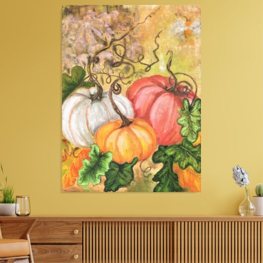 Toile Canvas citrouille Imprimer Halloween - Peinture (Insitu(Salon))