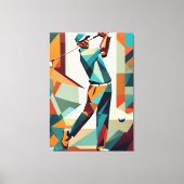 Toile Canvas Cubisme du joueur de golf Imprimer (Recto)