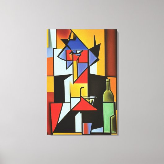 Toile Canvas Cubiste Abstrait Bartender Imprimer (Recto)