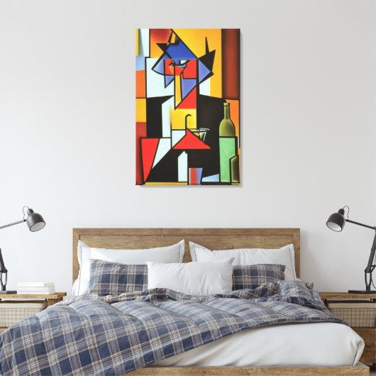 Toile Canvas Cubiste Abstrait Bartender Imprimer (Insitu(Chambre))