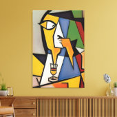 Toile Canvas Cubiste Abstrait Bartender Imprimer (Insitu(Salon))