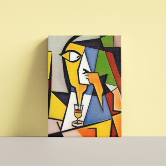 Toile Canvas Cubiste Abstrait Bartender Imprimer
