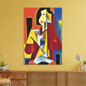 Toile Canvas Cubiste Abstrait Bartender Imprimer (Insitu(Salon))