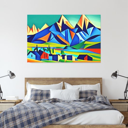 Toile Canvas Cubistes Abstraits Imprimer (Insitu(Chambre))