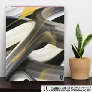 Toile Canvas d'art Abstrait de 11x14 po - Tendance Black