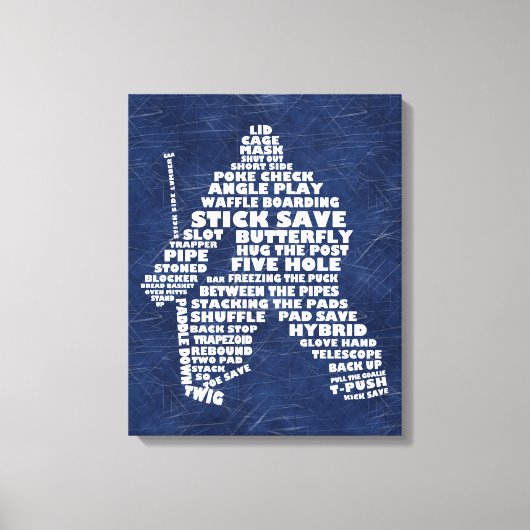 Toile Canvas d'art texte de hockey (Recto)