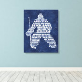 Toile Canvas d'art texte de hockey (Insitu (Plancher de Bois))