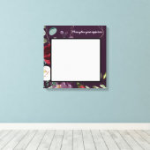 Toile Canvas de 20 po x 20 po Signature Plum Purple Rose (Insitu (Plancher de Bois))