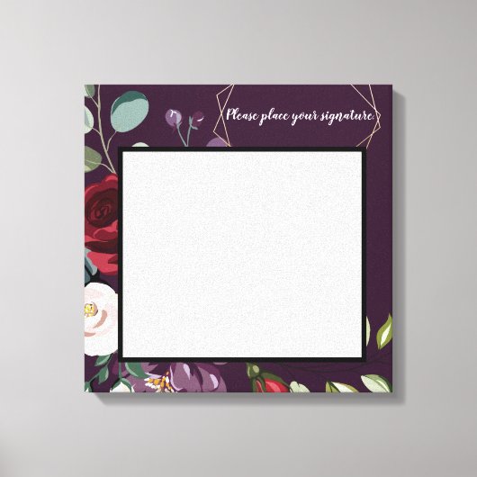 Toile Canvas de 20 po x 20 po Signature Plum Purple Rose (Recto)