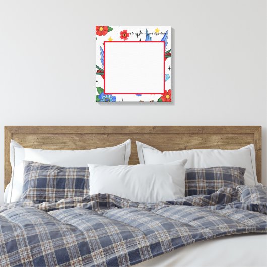 Toile Canvas de 20 po x 20 po Signature Tatouage traditi (Insitu(Chambre))