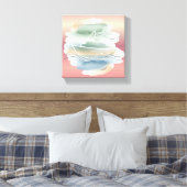 Toile Canvas de bateau Abstrait - Beige de sable, Bleu D (Insitu(Chambre))