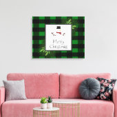 Toile Canvas de Buffalo Vert Snowman Plaid Imprimer (Insitu(Salon))