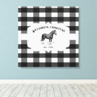 Canvas de Cheval de ferme à Buffalo noir Imprimer