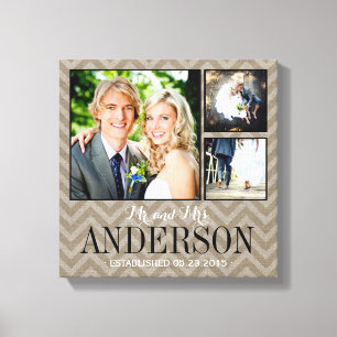 Toile Canvas de collection photo de Mariage rustique
