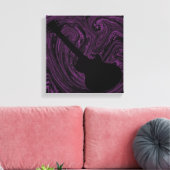 Toile Canvas de guitare Abstraite, violet (Insitu(Salon))