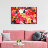 Toile Canvas de mélange de fleurs de carnation (Insitu(Salon))