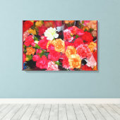 Toile Canvas de mélange de fleurs de carnation (Insitu (Plancher de Bois))