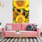 Toile Canvas de mur de tournesol Taille de la Personnali (Insitu(Salon))
