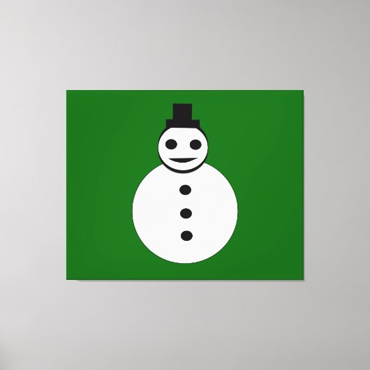 Toile Canvas de neige de Noël souriant Imprimer (Recto)