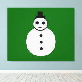 Toile Canvas de neige de Noël souriant Imprimer (Insitu (Plancher de Bois))