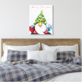 Toile Canvas de Noël Imprimer Gnome avec cadeau (Insitu(Chambre))