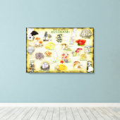 Toile Canvas de noms communs 30x20 Champignons (Insitu (Plancher de Bois))