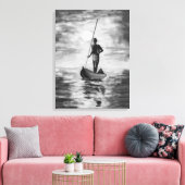 Toile Canvas de pêcheur couché de soleil Imprimer Peintu (Insitu(Salon))