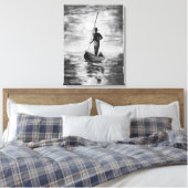 Toile Canvas de pêcheur couché de soleil Imprimer Peintu (Insitu(Chambre))