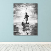 Toile Canvas de pêcheur couché de soleil Imprimer Peintu (Insitu (Plancher de Bois))