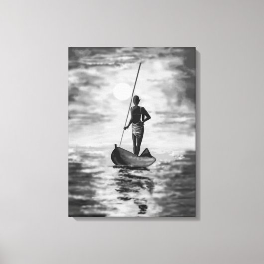 Toile Canvas de pêcheur couché de soleil Imprimer Peintu (Recto)