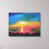 Toile Canvas de peinture acrylique Hawaiian Sunset Impri (Recto)