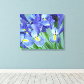 Toile Canvas de photos à fleurs de printemps violet Iris (Insitu (Plancher de Bois))