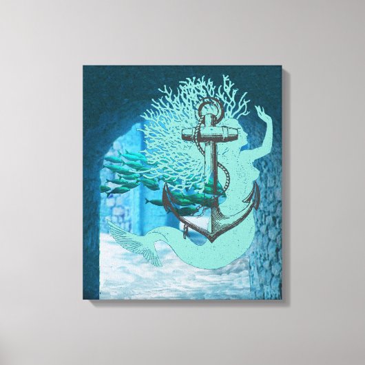 Toile Canvas De Sirène Et D'Ancre (Recto)