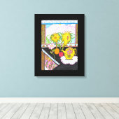 Toile Canvas de tournesol (Insitu (Plancher de Bois))