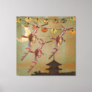 Toile Canvas de voyage Sea Dragons au clair de lune