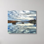 Toile Canvas d'étirement de réflexion d'automne de White (Recto)