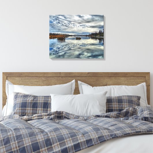 Toile Canvas d'étirement de réflexion d'automne de White (Insitu(Chambre))