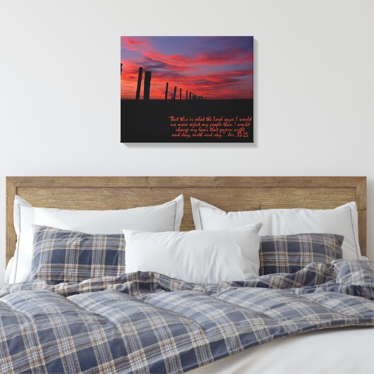 Toile Canvas d'étirement Inspirationnel Sunset Sky Impre (Insitu(Chambre))