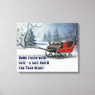 TOILE CANVAS D'INVITATION DE NOËL