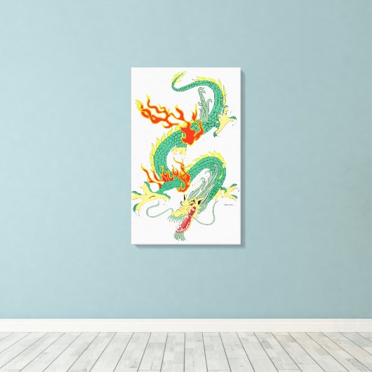 Toile Canvas dragon chinois original (Insitu (Plancher de Bois))