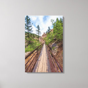 Toile Canvas du pont piéton de Seven Falls Imprimer