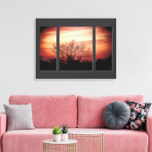 Toile Canvas enroulés pour le triptyque Sunset Birch Imp (Insitu(Salon))