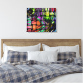 Toile Canvas Enveloppé De Mosaïque Funky (Insitu(Chambre))