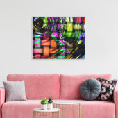 Toile Canvas Enveloppé De Mosaïque Funky (Insitu(Salon))