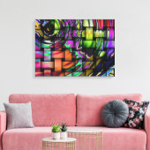 Toile Canvas Enveloppé De Mosaïque Funky (Insitu(Salon))