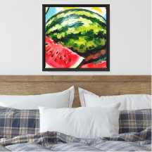 Canvas enveloppé Mur Art Watermelon